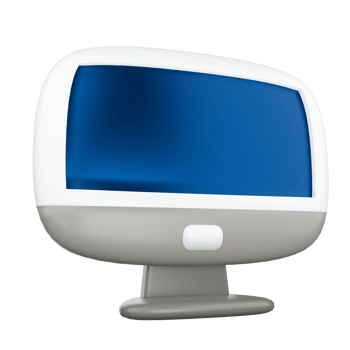 Computer. 3D rendering. png