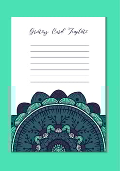 Mandala vintage template card vector