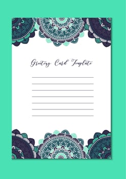 Mandala vintage template card vector