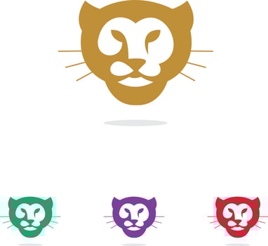 Lion  logo vector design. lion king head sign concept.