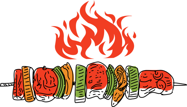 Shish kebab logo design. png. png