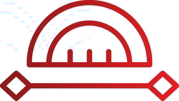 Curve Ruler Vector Icon