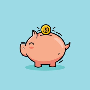 Piggy Bank The Illustration vector