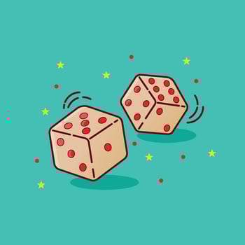 The Gambling Dice vector