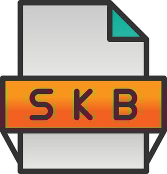 Skb File Format Icon vector