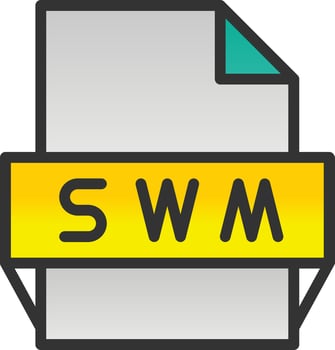 Swm File Format Icon vector