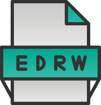Edrw File Format Icon vector