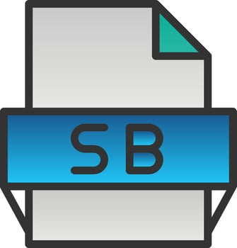 Sb File Format Icon vector