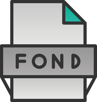 Fond File Format Icon vector
