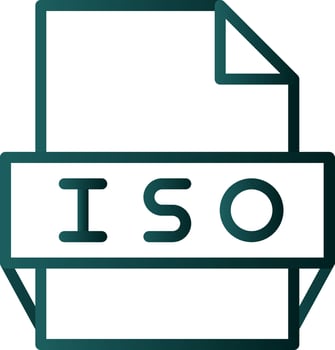 Iso File Format Icon vector