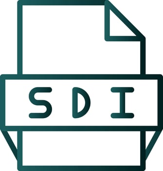 Sdi File Format Icon vector