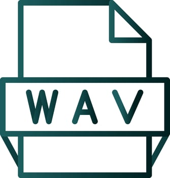 Wav File Format Icon vector