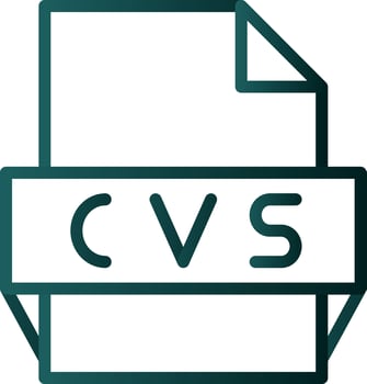 Cvs File Format Icon vector