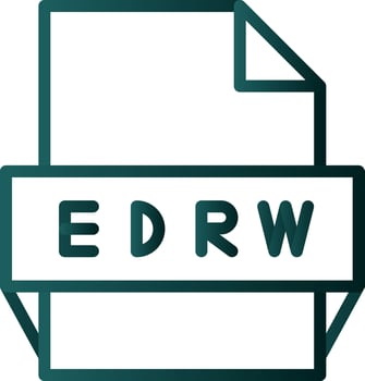 Edrw File Format Icon vector