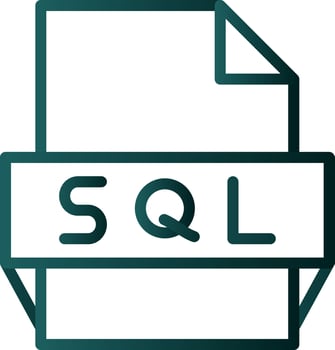 Sql File Format Icon vector