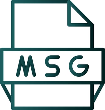Msg File Format Icon vector