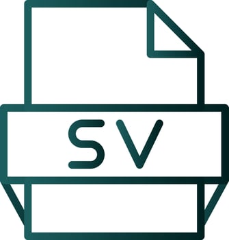 Sv File Format Icon vector