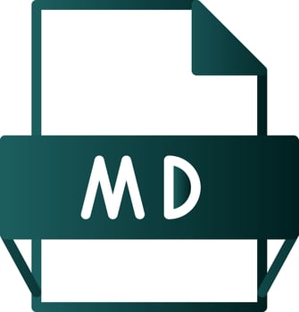 Md File Format Icon vector