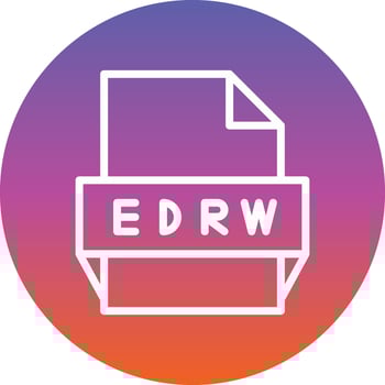 Edrw File Format Icon vector