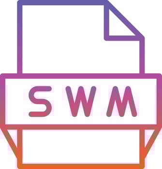 Swm File Format Icon vector