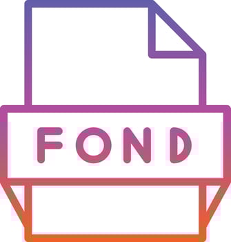 Fond File Format Icon vector