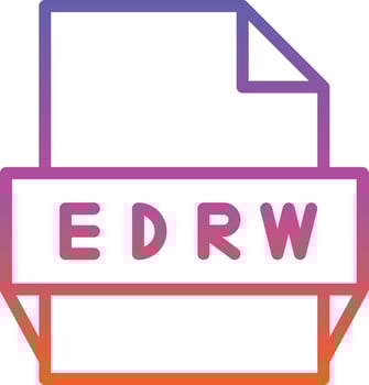 Edrw File Format Icon vector
