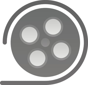 Film Reel Vector Icon Design