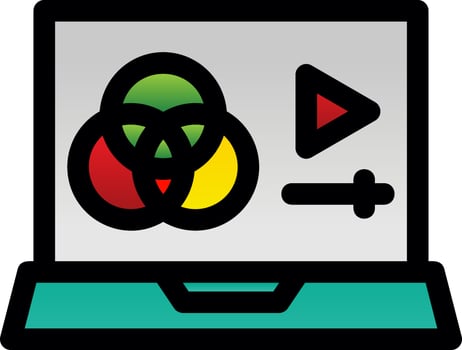 Film Color Correction Vector Icon Design