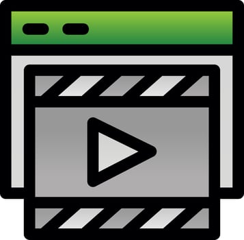 Film Advertising Vector Icon Design