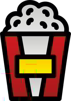 Popcorn Vector Icon Design
