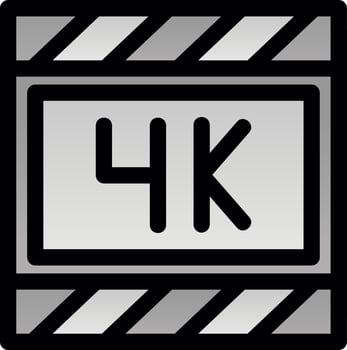 4k Film Vector Icon Design