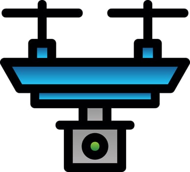 Camera Drone Vector Icon Design