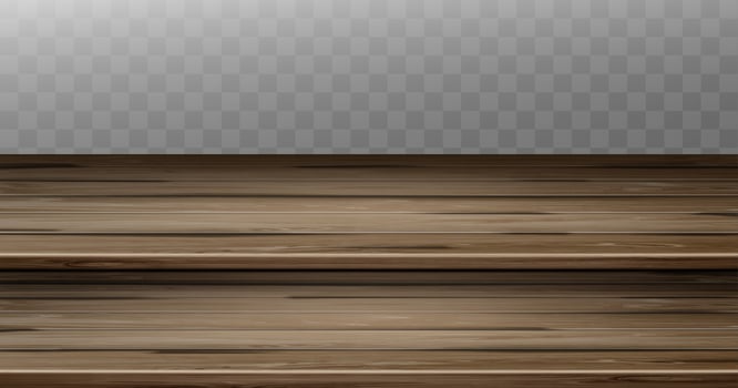 Vintage old tabletop, wooden brown countertop vector