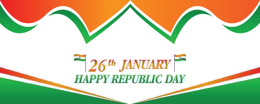 Indian flag happy republic day concept, 26 January Indian happy republic day background Vector Illustration.