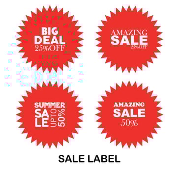 Discount and offer label vector illustration design. Sale discount label vector design.