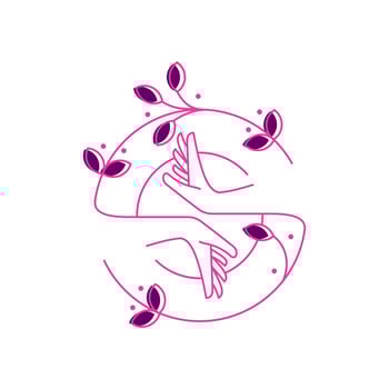 beauty or fashion line art logo, very suitable for salon logos beauty logos about women or fitness vector