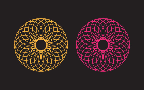 Abstract circle geometric pattern vector design, 3d abstract illustration