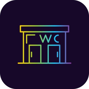 Public Toilet Creative Icon Design vector