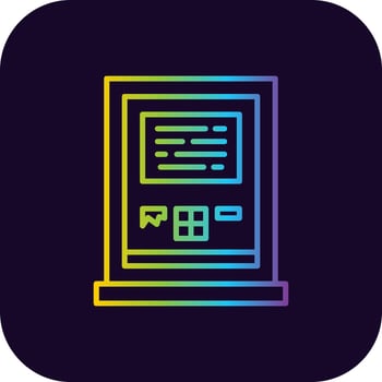 Atm Machine Creative Icon Design vector