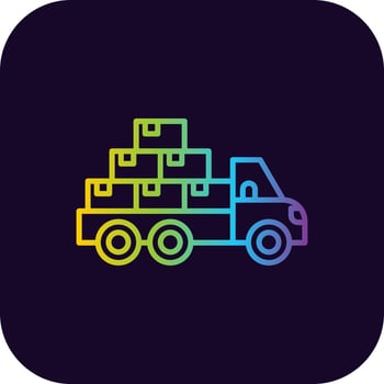 Mover Truck Creative Icon Design vector