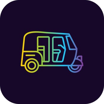 Rickshaw Creative Icon Design vector