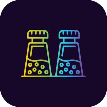 Salt And Pepper Creative Icon Design vector