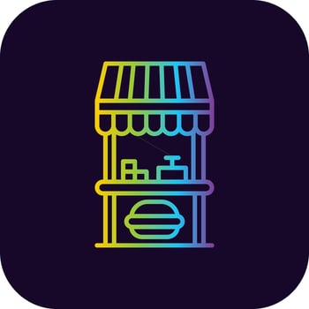 Food Stand Creative Icon Design vector