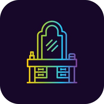 Dressing Table Creative Icon Design vector