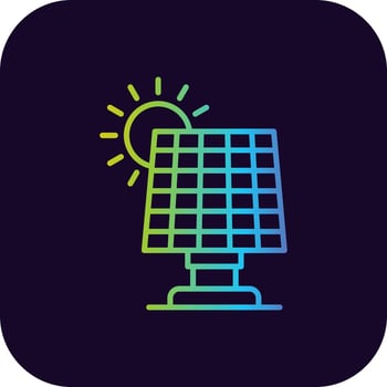 Solar Panel Creative Icon Design vector