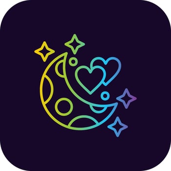 Honeymoon Creative Icon Design vector