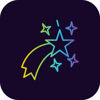 Shooting Star Creative Icon Design vector