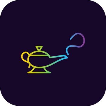 Magic Lamp Creative Icon Design vector