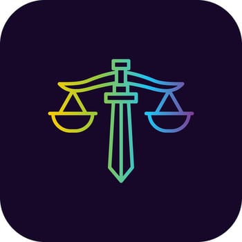 Justice Creative Icon Design vector
