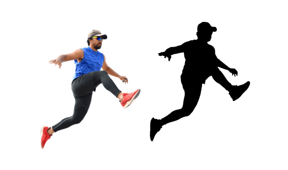 Athletic man jumping png